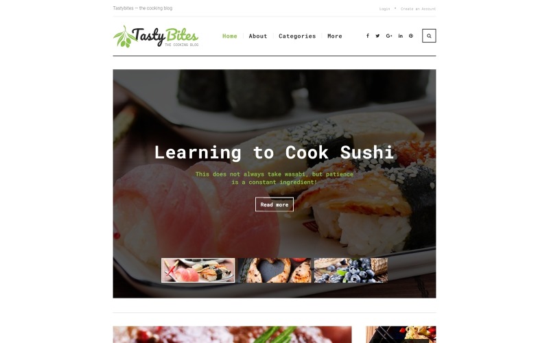 TastyBites - Recipe & Food Blog Motyw WordPress