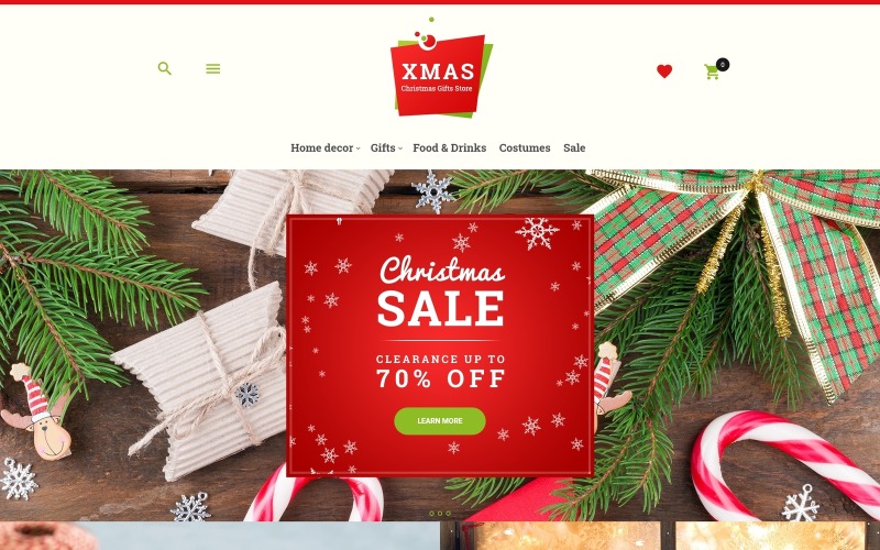 Xmas - Магазин різдвяних подарунків, чуйна тема Magento