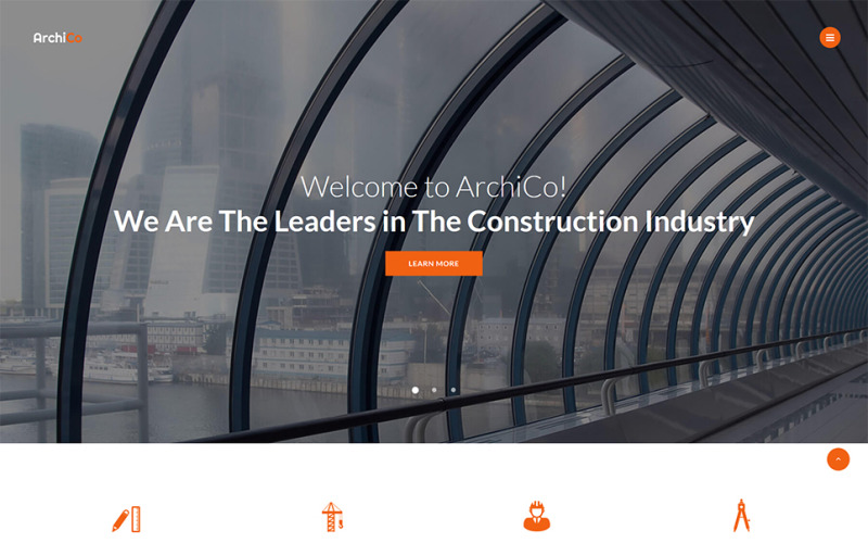 ArchiCo - Byggnadsföretag Responsive Multipage Website Mall