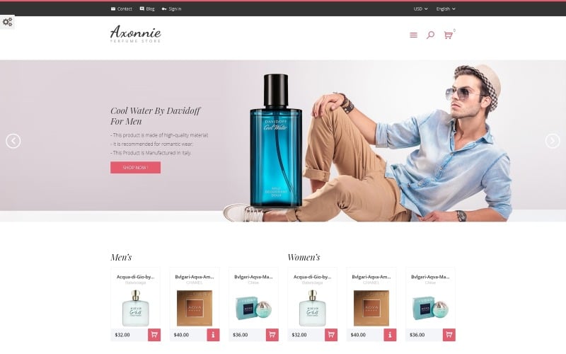 Axonnie - Parfumwinkel PrestaShop-thema