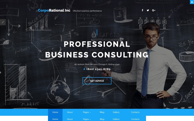 CorpoRational Inc - Joomla-Vorlage für Unternehmensberatung