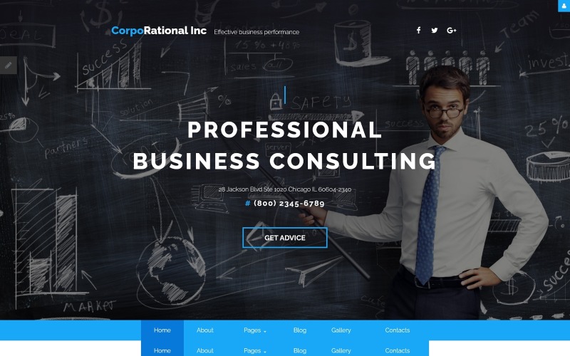 CorpoRational Inc - Шаблон Joomla для бізнес-консалтингу