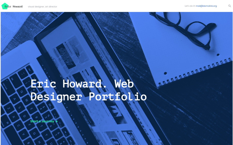 Eric Howard - Webdesigner Portfolio Website-sjabloon met meerdere pagina's