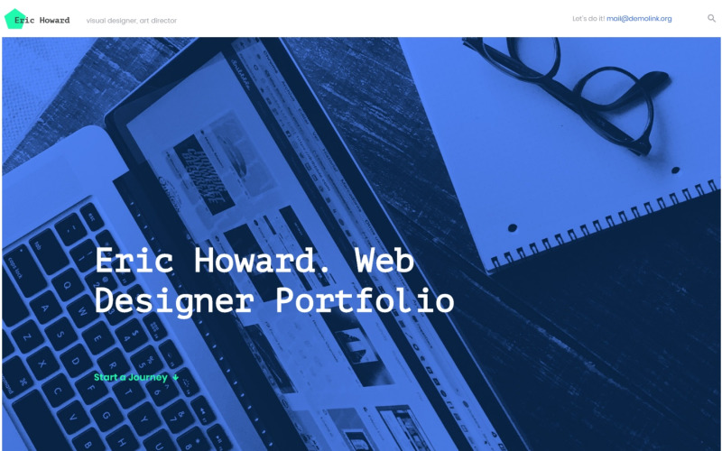Эрик Ховард - Шаблон многостраничного веб-сайта Портфолио веб-дизайнера