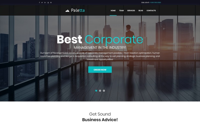 Paletta - корпоративная и бизнес-тема WordPress