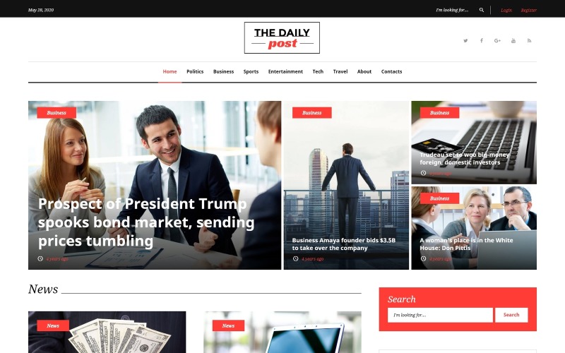 The Daily Post - Media & Senaste nytt WordPress-tema
