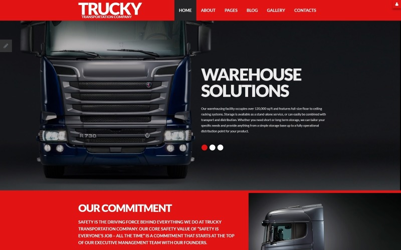 Trucky - Szállítási érzékeny Joomla sablon