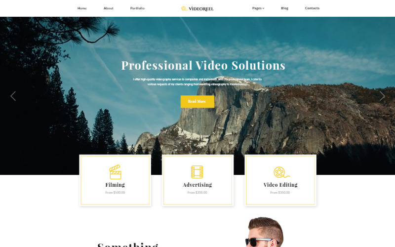 VideoReel - Website-sjabloon voor videograaf met meerdere pagina's