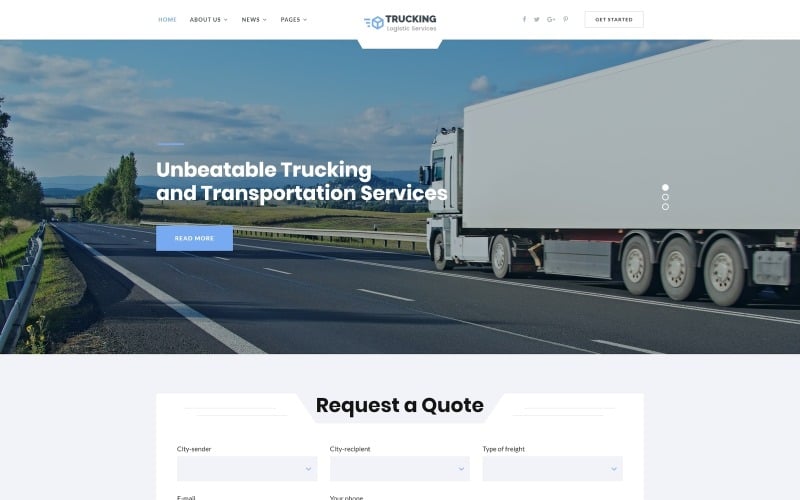 Autodoprava - Logistické a přepravní služby Šablona webových stránek HTML