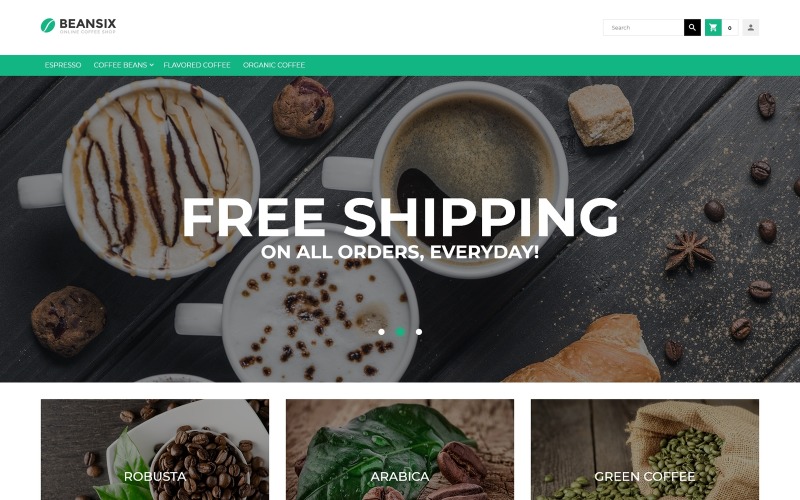 кофейня magento тема