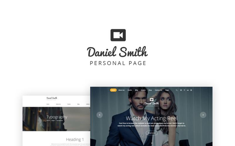 Daniel Smith - Personal Page Responsive Mehrseitige Website-Vorlage