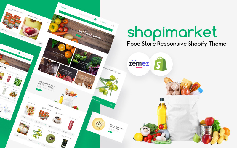Duyarlı Yiyecek Mağazası Shopify Teması