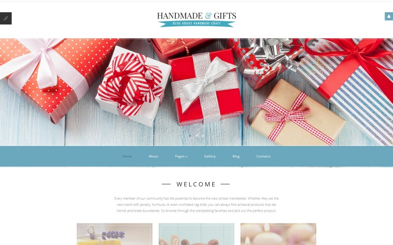 Handmade & Geschenke - Crafts Blog und Geschenkladen Joomla Vorlage