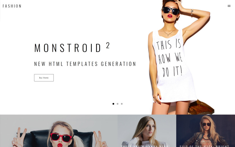 Modelo de site de várias páginas de blog de moda
