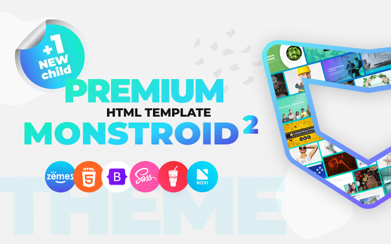 Monstroid2 - Multifunctionele premium HTML5-websitesjabloon