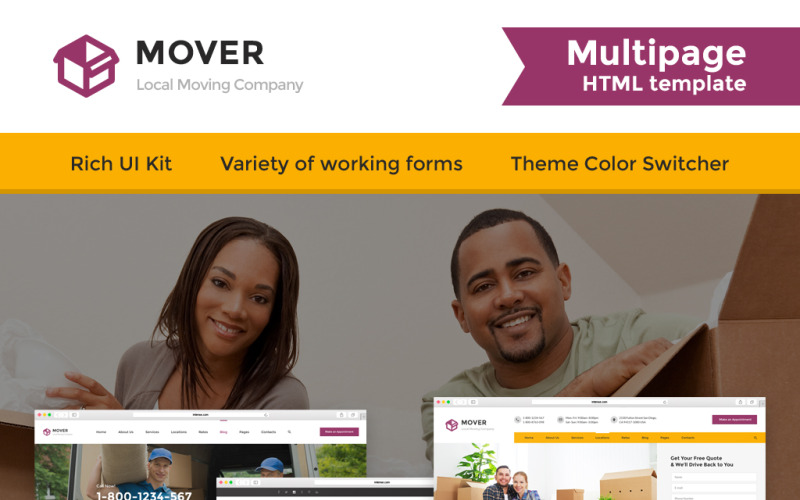 Šablona webových stránek Responsive Moving Company