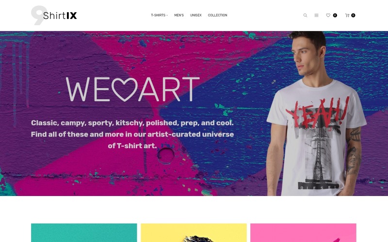ShirtIX - адаптивная тема Magento для магазина футболок