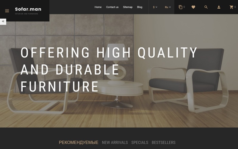 Sofarman - Plantilla de muebles de diseño de interiores Tema de PrestaShop