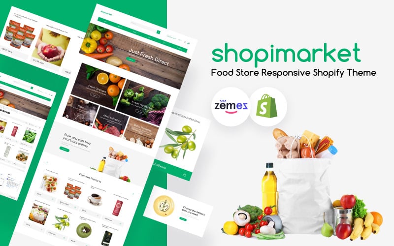Tema Shopify Responsivo de Loja de Alimentos