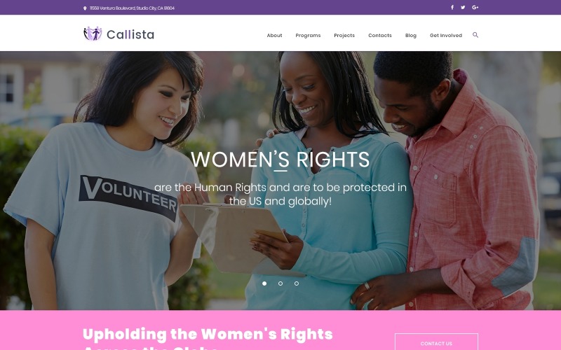 Callista - тема WordPress для благотворительности и сбора средств