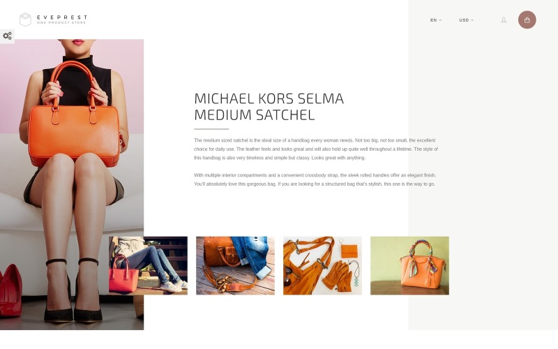 Eveprest - PrestaShop-tema för en produktbutik