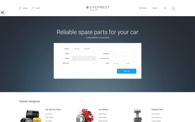 Eveprest - Spare Parts PrestaShop Theme