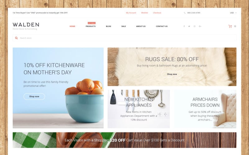 Home Decor & Furnishing Online Supermarket Shopify Theme