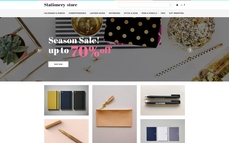 Stationery Store - Modello OpenCart reattivo per cancelleria