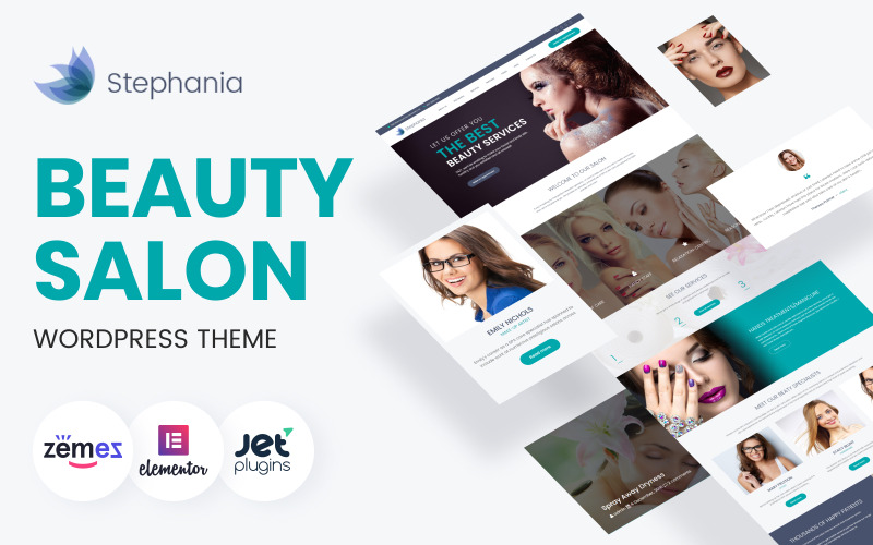 Stephania - WordPress šablona pro lázeňské služby a kosmetický salon pro webové stránky s kosmetickými ošetřeními