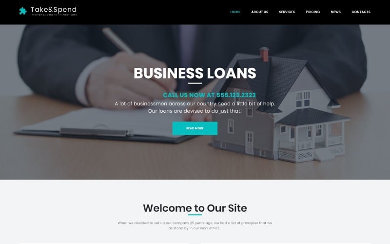 Take & Spend - Loans and Mortgages Business WordPress Theme