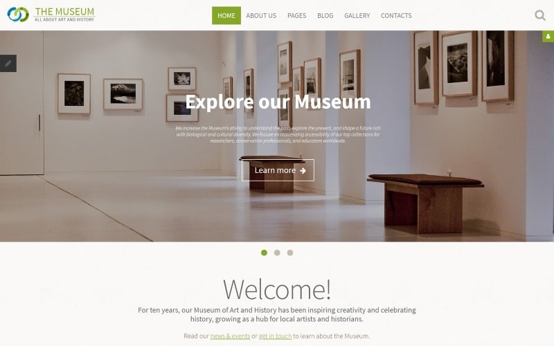 The Museum - Plantilla Joomla adaptable para museos de arte e historia