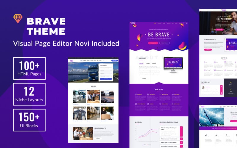Brave Theme - многоцелевой HTML-шаблон веб-сайта