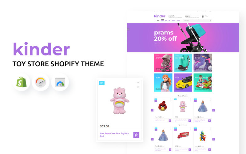 Kinder - Oyuncak Mağazası Shopify Teması