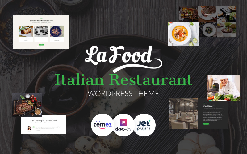 La Food - Responsiv WordPress-tema för italiensk restaurang
