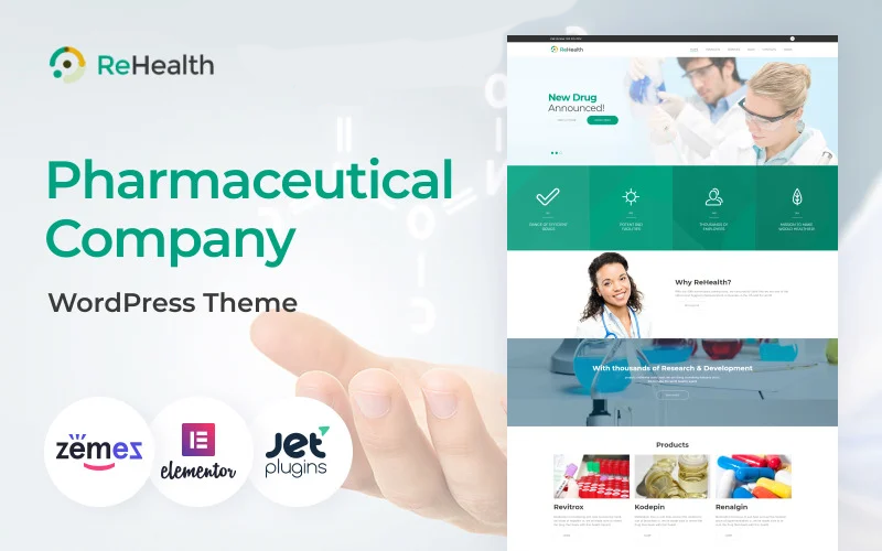 ReHealth - WordPress šablona pro lékárny a drogerie