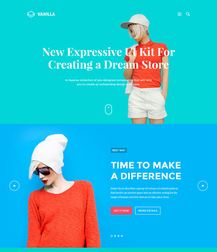 Download UI элементы "Vanilla UI Kit " / Vanilla UI Kit  - UI элементы на тему графика ui kit web navigation menu blog social header shop ecommerce footers elements sliders multimedia interface icons sketch