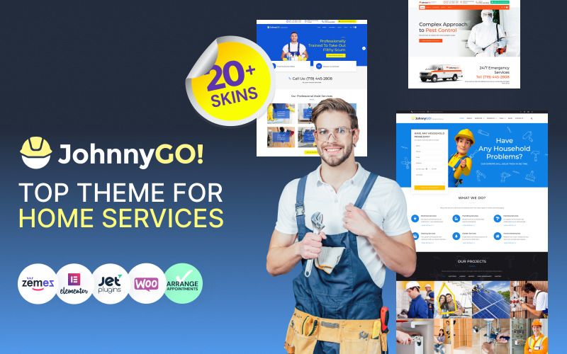 JohnnyGo - Multipurpose Home Services WordPress-thema