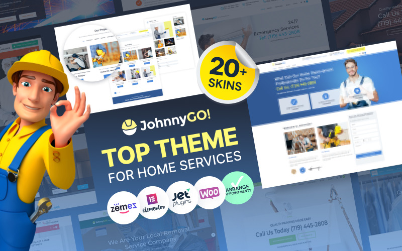 JohnnyGo - Tema WordPress de Serviços Domésticos Multiuso