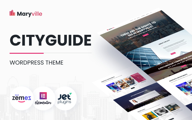 Maryville – motyw WordPress dla witryny City Portal z przewodnikiem po mieście