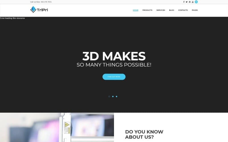 3d услуги печати wordpress тема