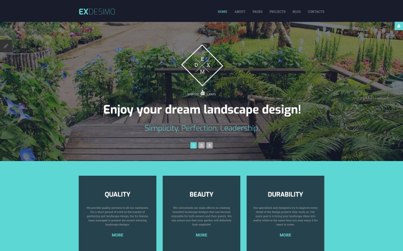 Responsiv Joomla-mall för landskapsdesign