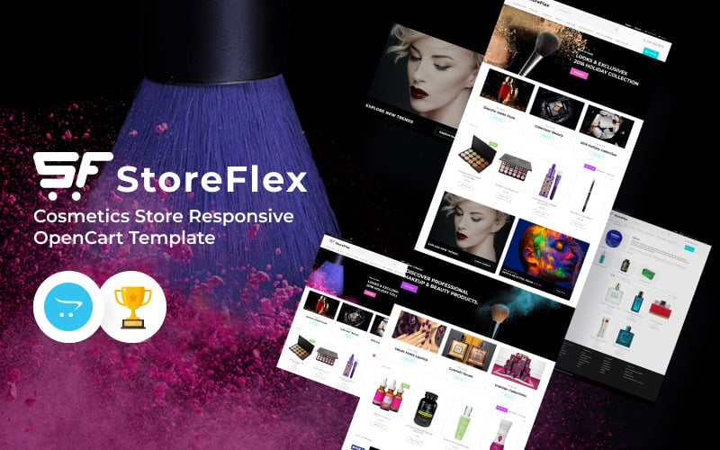 StoreFlex - Адаптивный OpenCart шаблон для магазина косметики