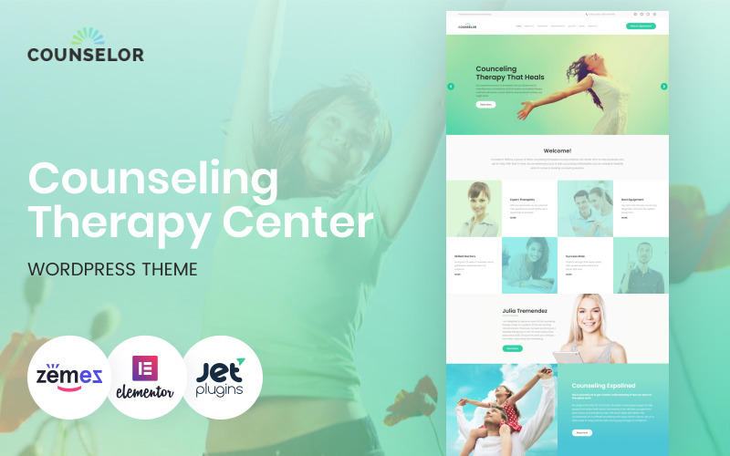 Therapeut - Therapiecentrum & Counseling WordPress-thema