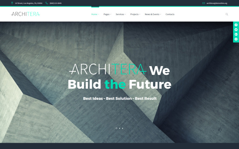 Architera - Responsief WordPress-thema van het architectenbureau
