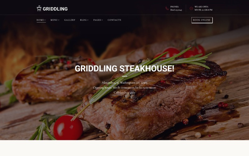 Griddling - Meat & Barbecue Restaurant WordPress-tema
