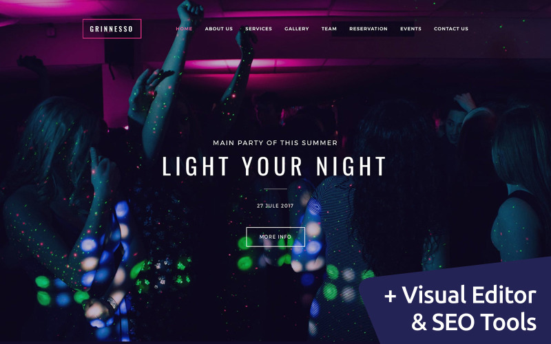 ночной клуб премиум moto cms 3 шаблон