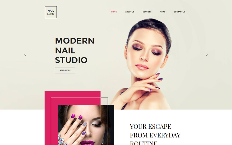 Nail Salon Moto CMS HTML Template