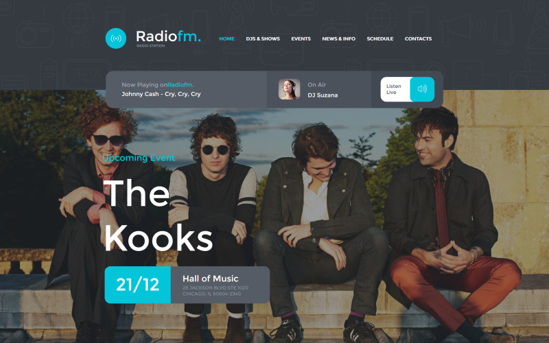 радио сайт moto cms html шаблон