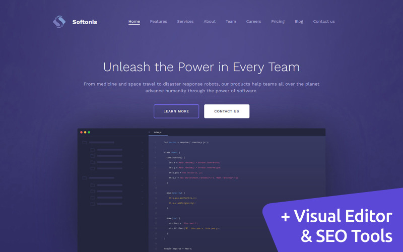 шаблон softonis moto cms 3