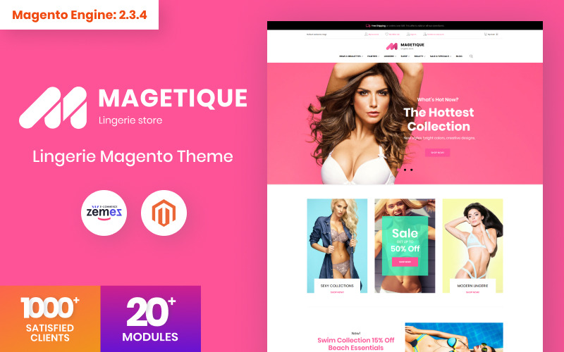 тема нижнего белья magento